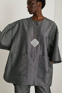 NOIR/ECRU BLOUSE DIVA