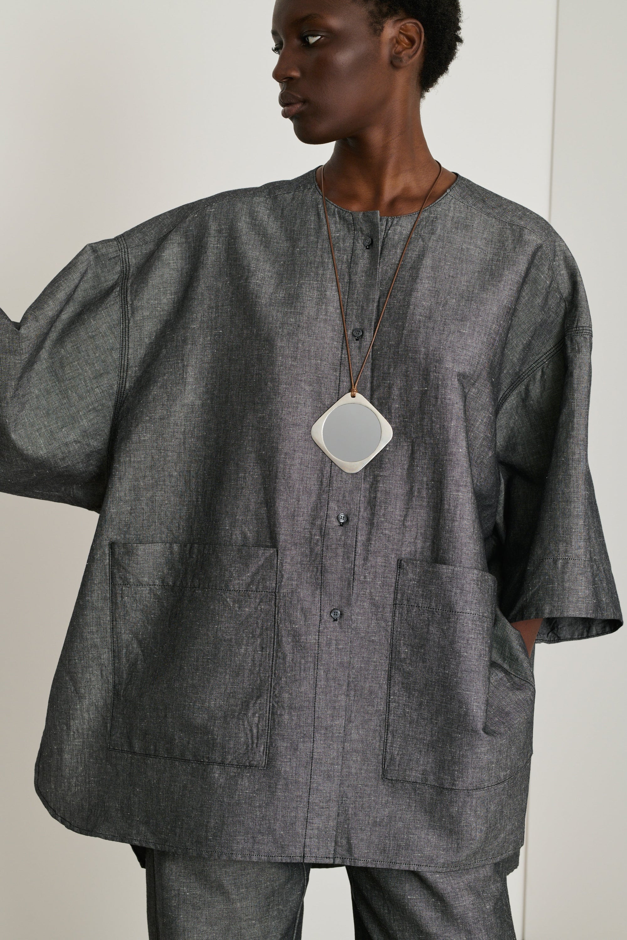 NOIR/ECRU BLOUSE DIVA