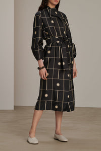 NOIR/ECRU ROBE CHAINE & TRAME BANDORA