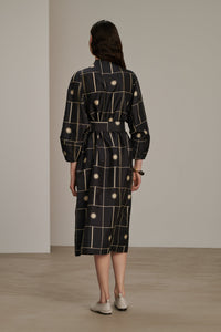 NOIR/ECRU ROBE CHAINE & TRAME BANDORA