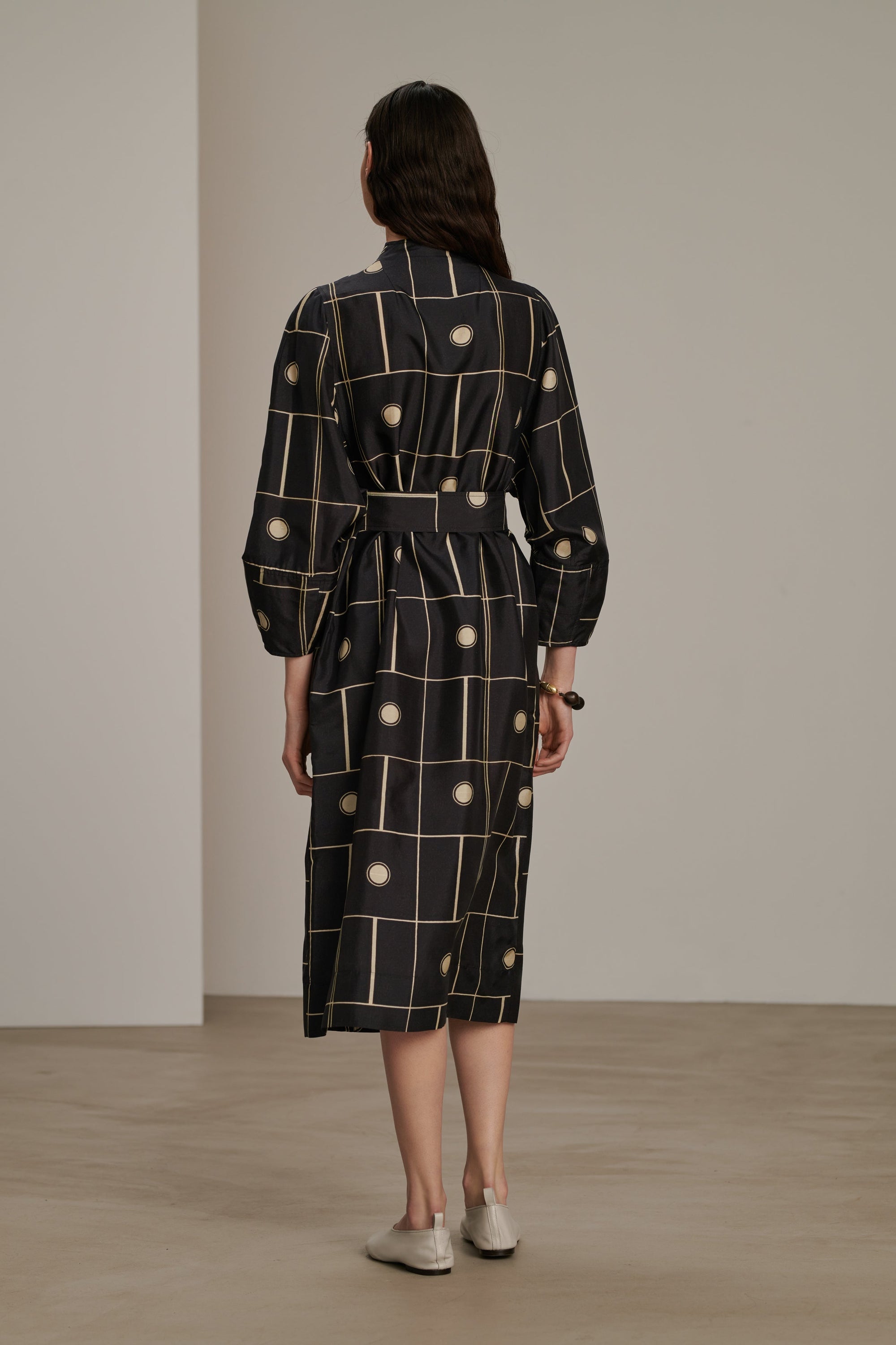 NOIR/ECRU ROBE CHAINE & TRAME BANDORA