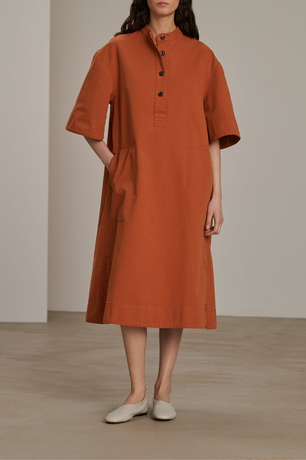 ORANGE ROBE CHAINE & TRAME BROOK