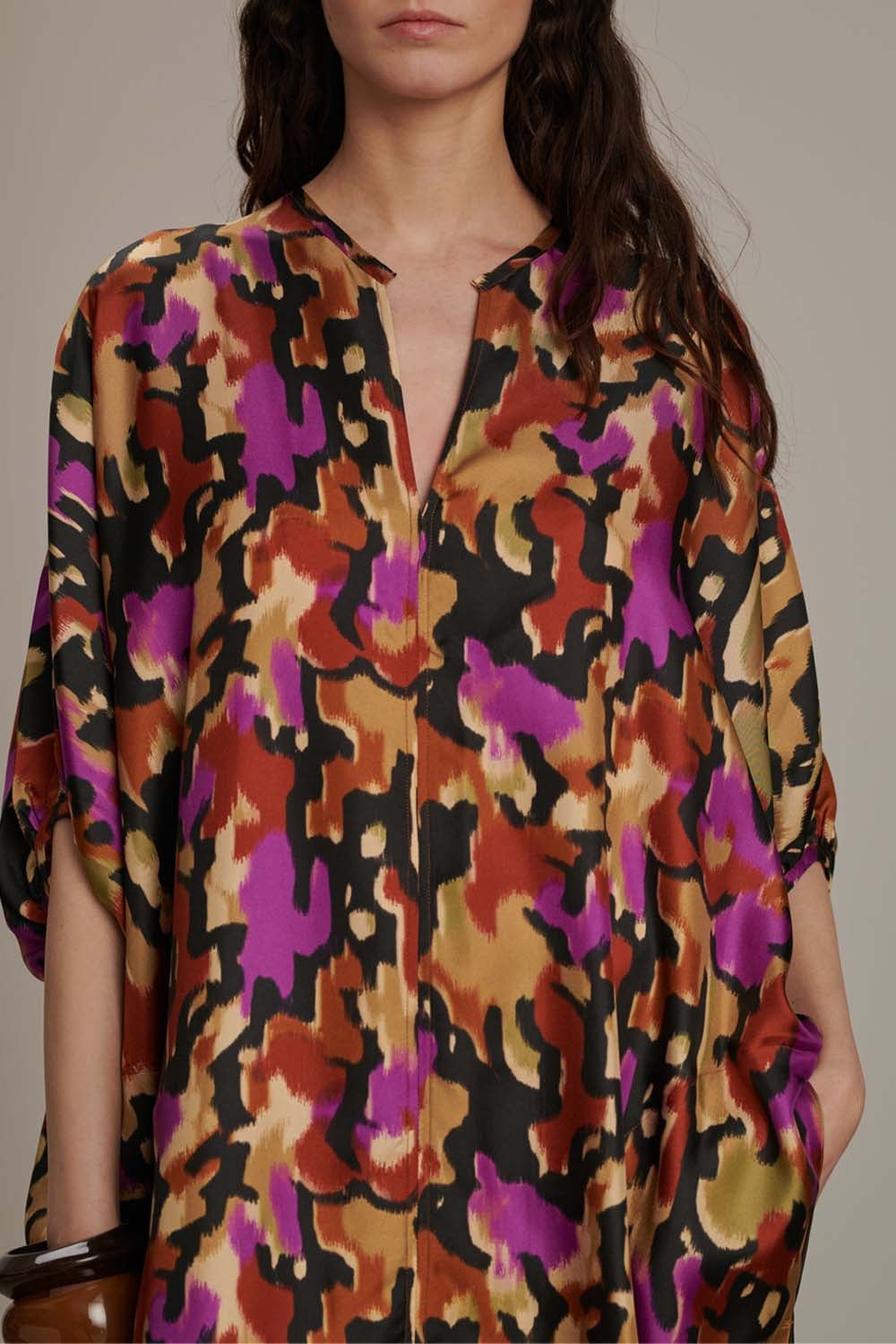 NOISETTE/FUCHSIA ROBE CHAINE & TRAME ALGER