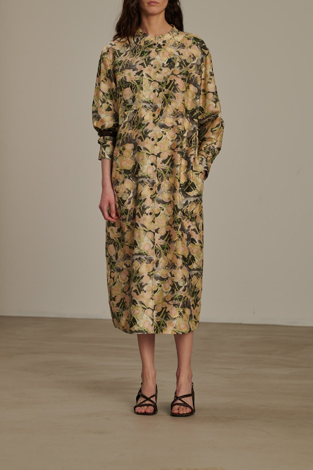 GRIS/VERT ROBE CHAINE & TRAME PHILOMENE