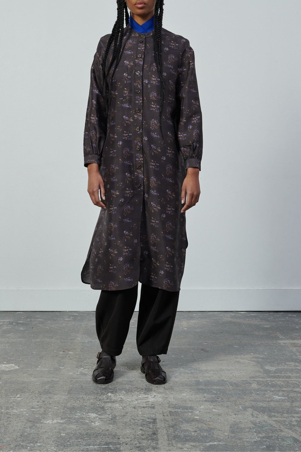 PRUNE/BLEU ROBE CHAINE & TRAME LAUREN