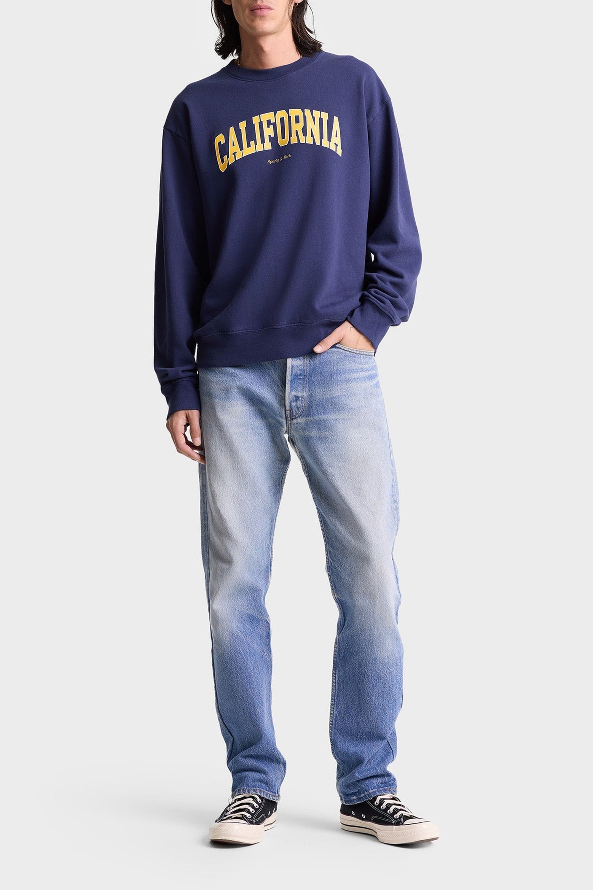California printed sweatshirt - Navy