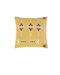 Coussin Bloom en coton - Yellow