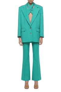 Blazer oversize en laine - Green