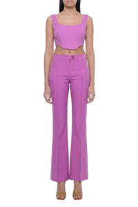 Pantalon évasé en laine - Vibrant Lilac
