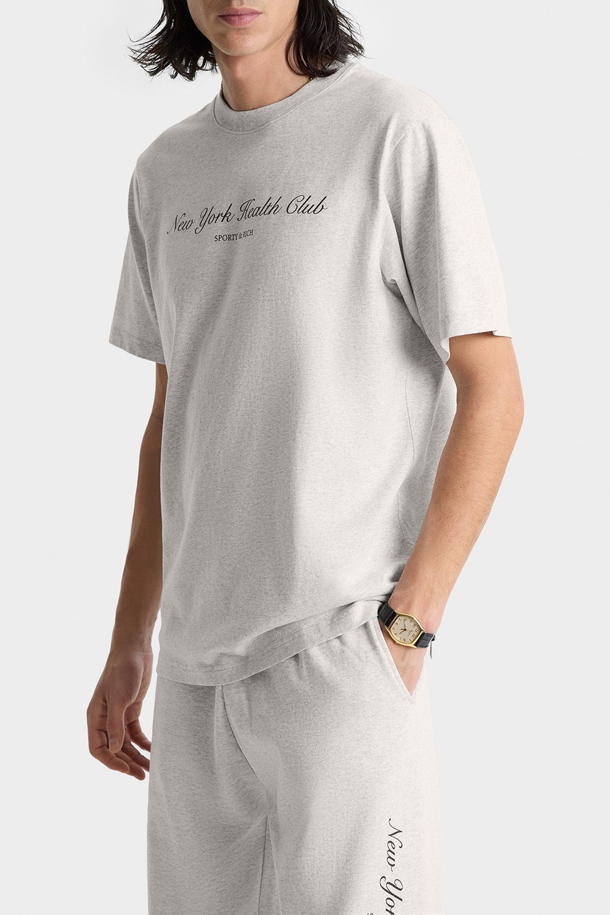 Pantalon de survêtement NY Health Club imprimé - Heather Gray