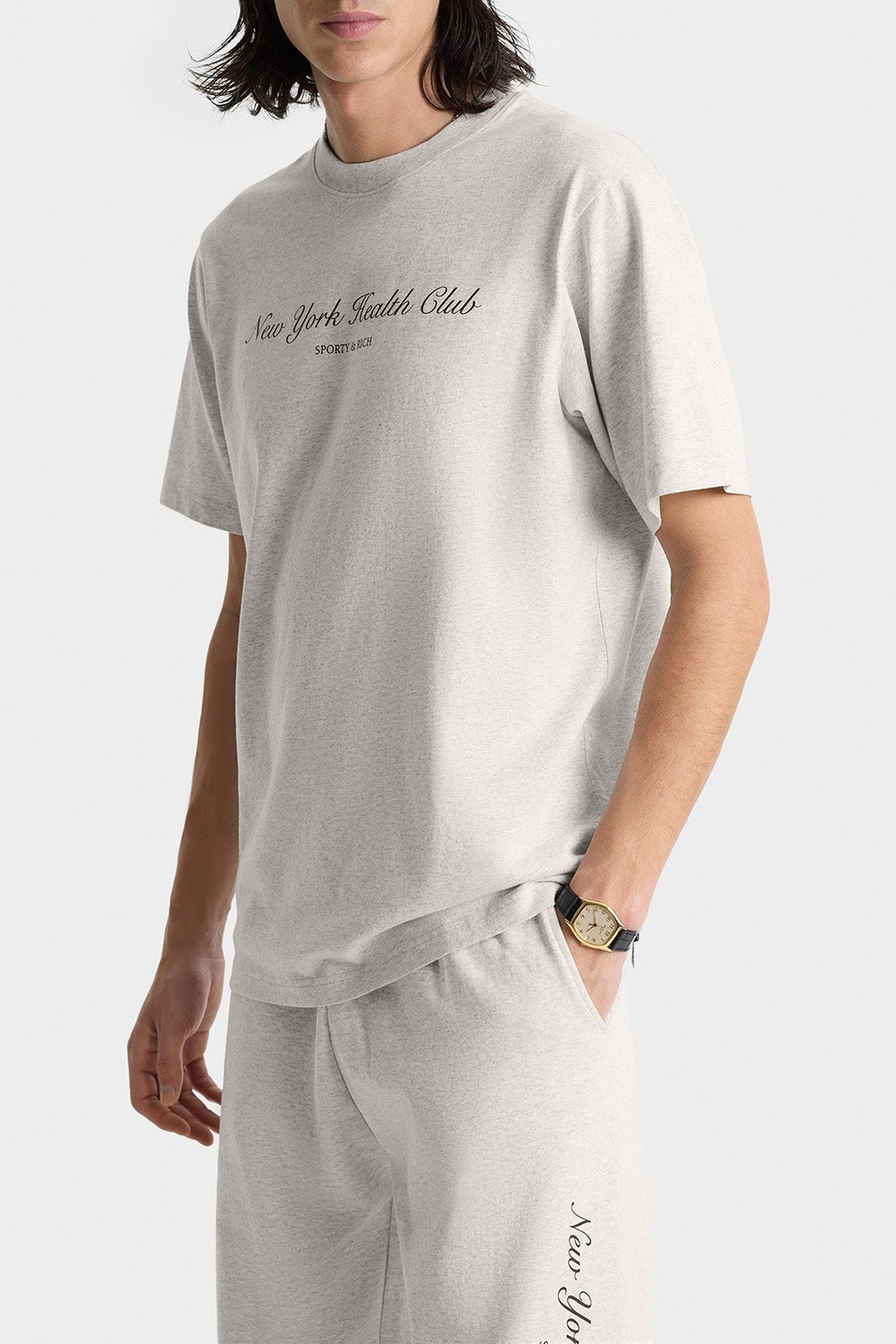 Pantalon de survêtement NY Health Club imprimé - Heather Gray