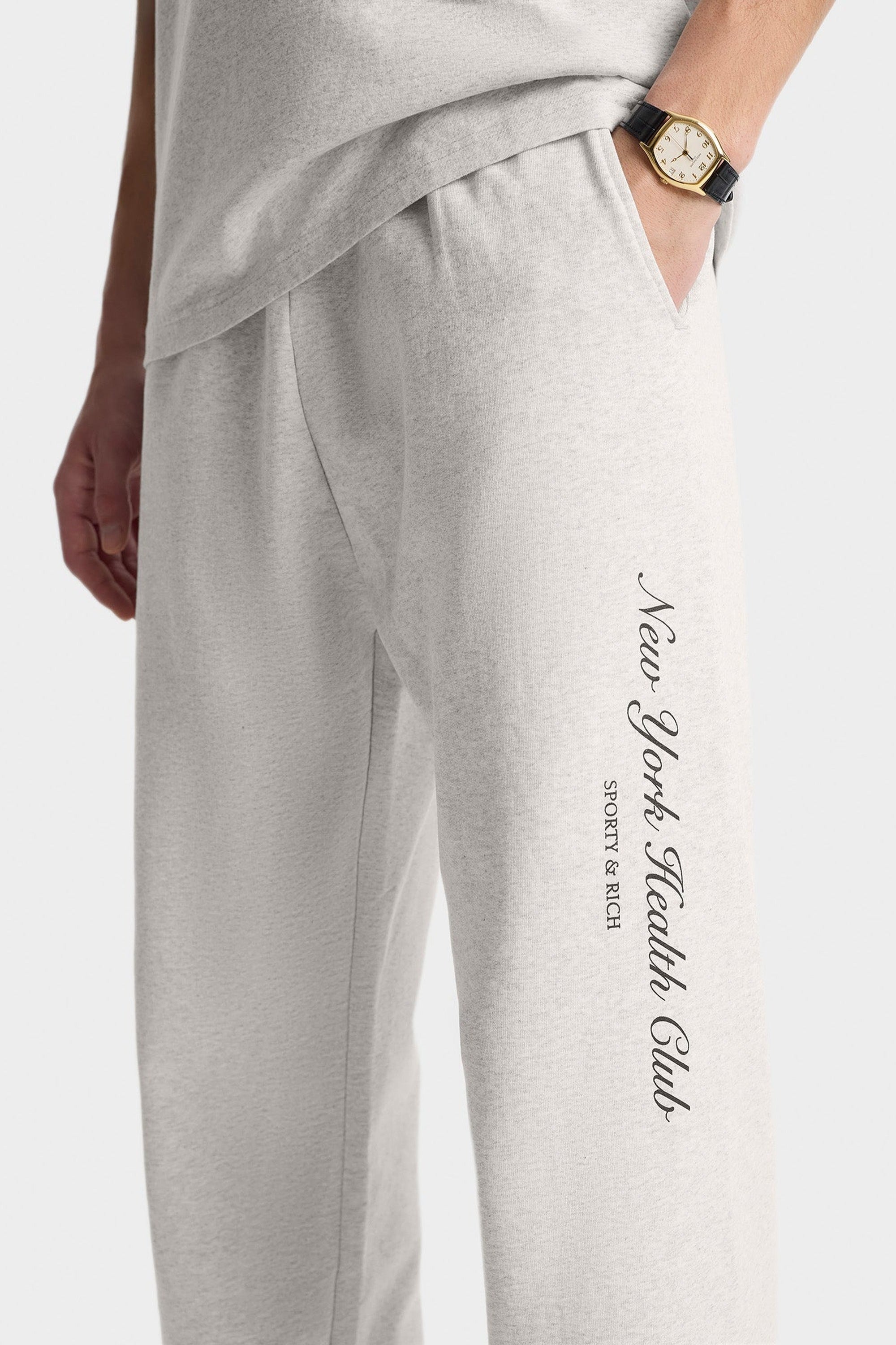 Pantalon de survêtement NY Health Club imprimé - Heather Gray