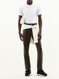 Réédition 5-pocket vinyl trousers - Chocolate