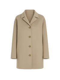 Manteau en laine à boutonnage simple - Grey