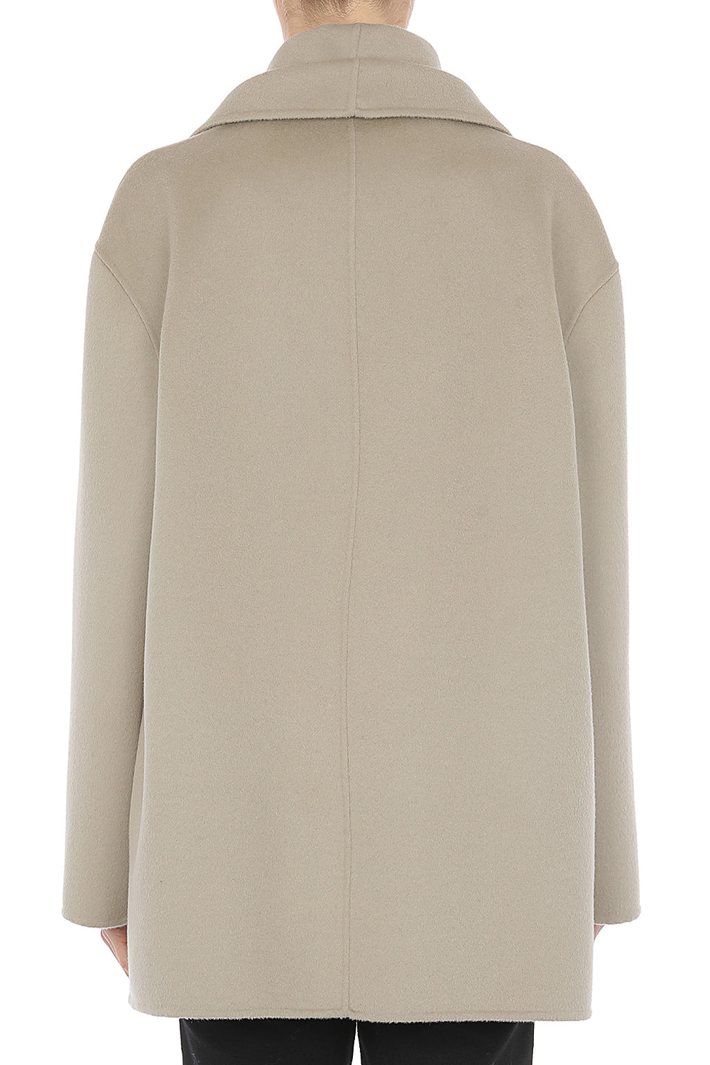 Manteau en laine à boutonnage simple - Grey