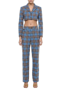 Pantalon cargo imprimé carreaux - Mocaccino