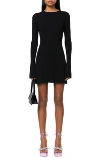 Bow halter dress - Black