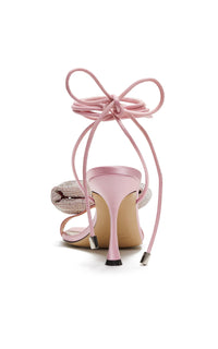 Nicole 95 rhinestone heel sandals - Pink