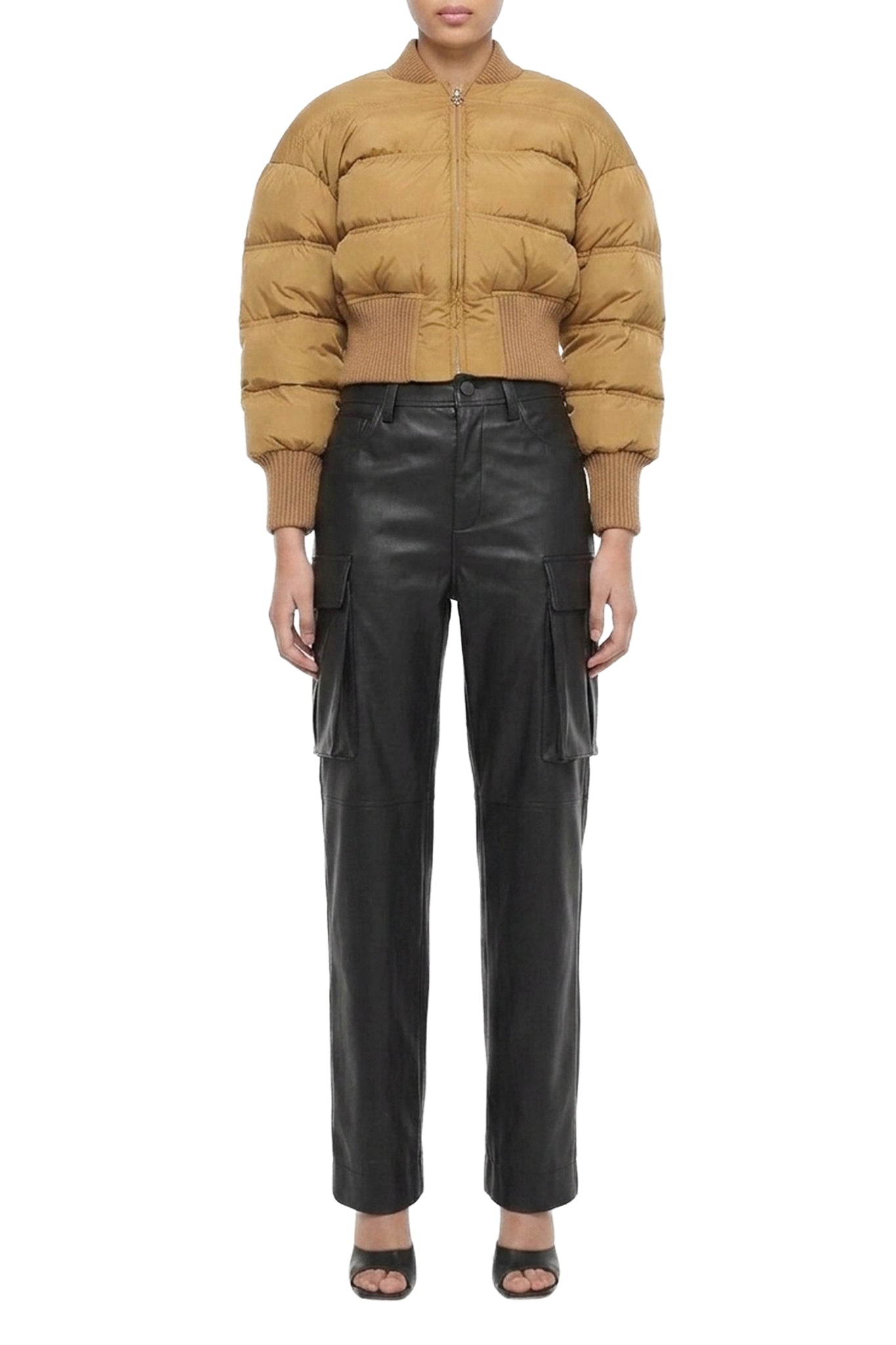 Short quilted puffer jacket - Mocaccino