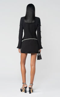 Short wool skirt - Black