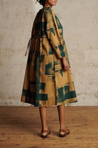 BEIGE/BLEU ROBE CHAINE & TRAME UYUNI