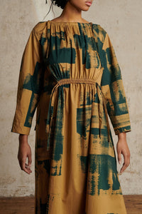 BEIGE/BLEU ROBE CHAINE & TRAME UYUNI
