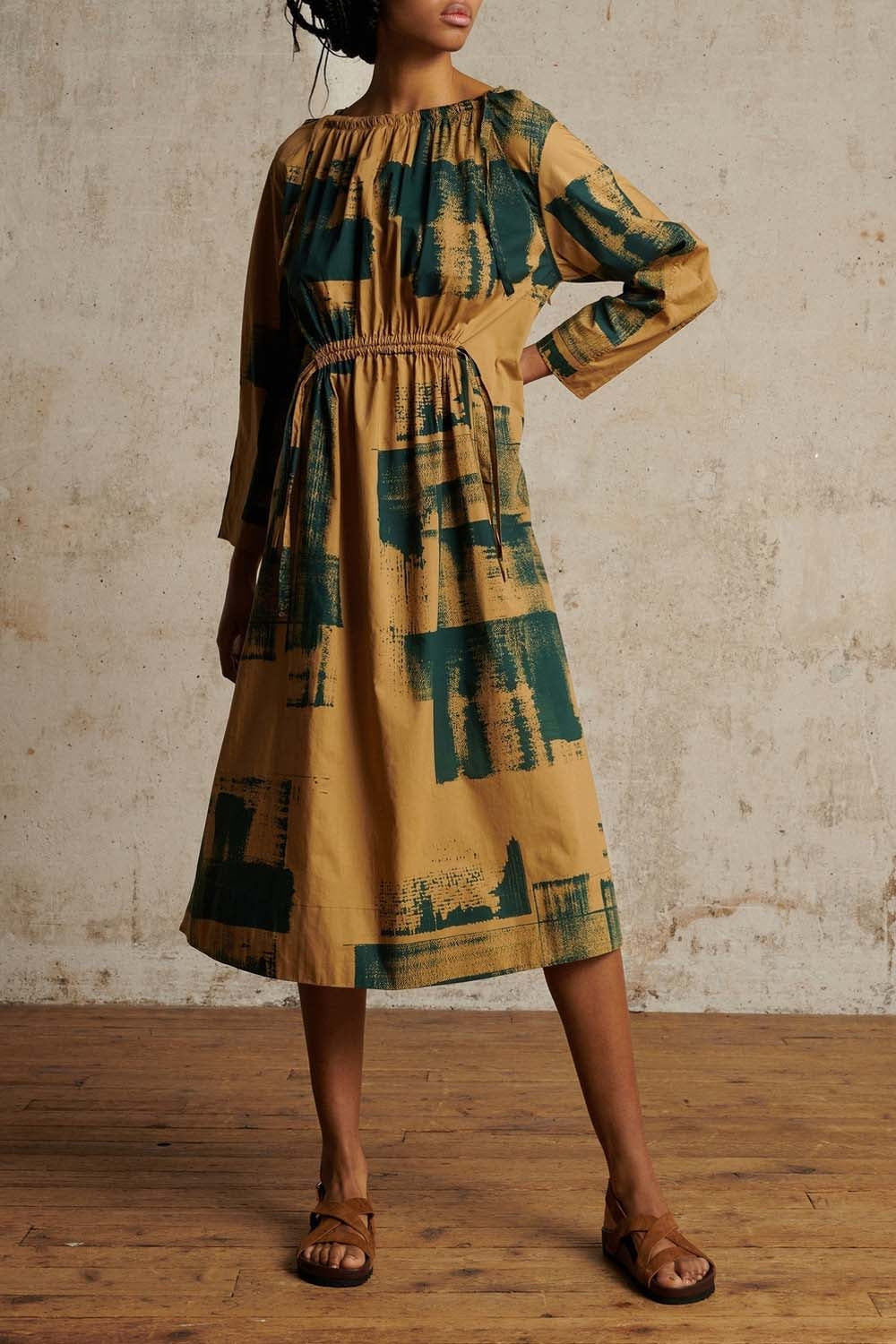 BEIGE/BLEU ROBE CHAINE & TRAME UYUNI