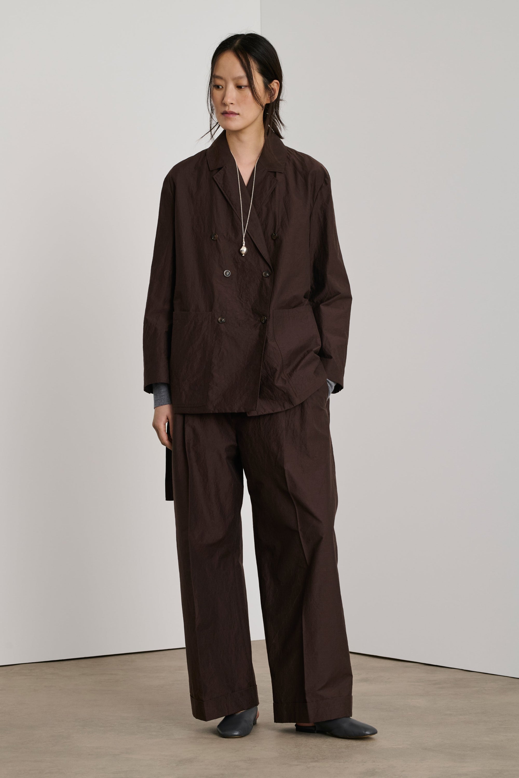 MARRON VESTE CASUAL DREW