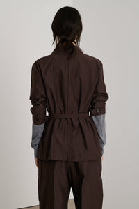 MARRON VESTE CASUAL DREW