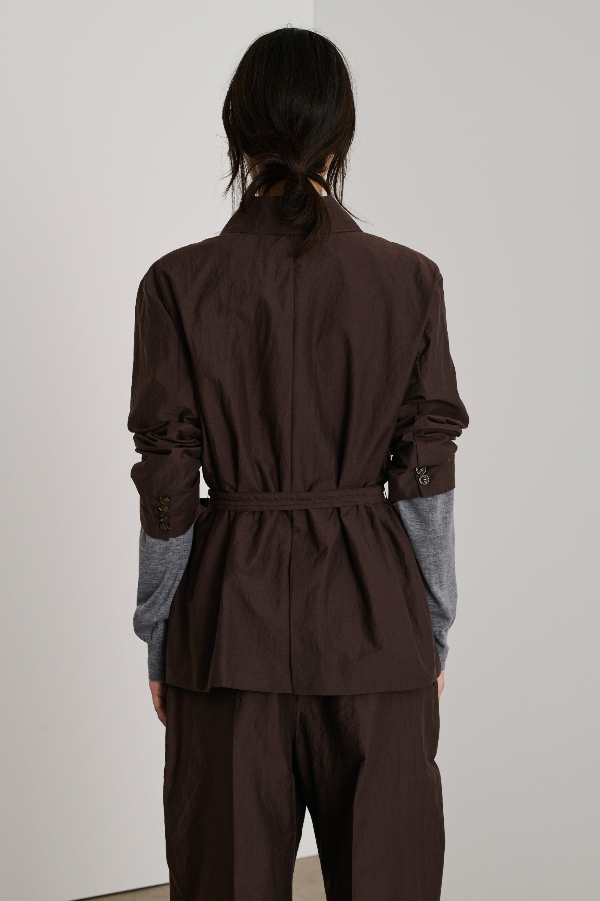 MARRON VESTE CASUAL DREW