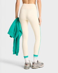 SR Runner Legging with piping - Cream