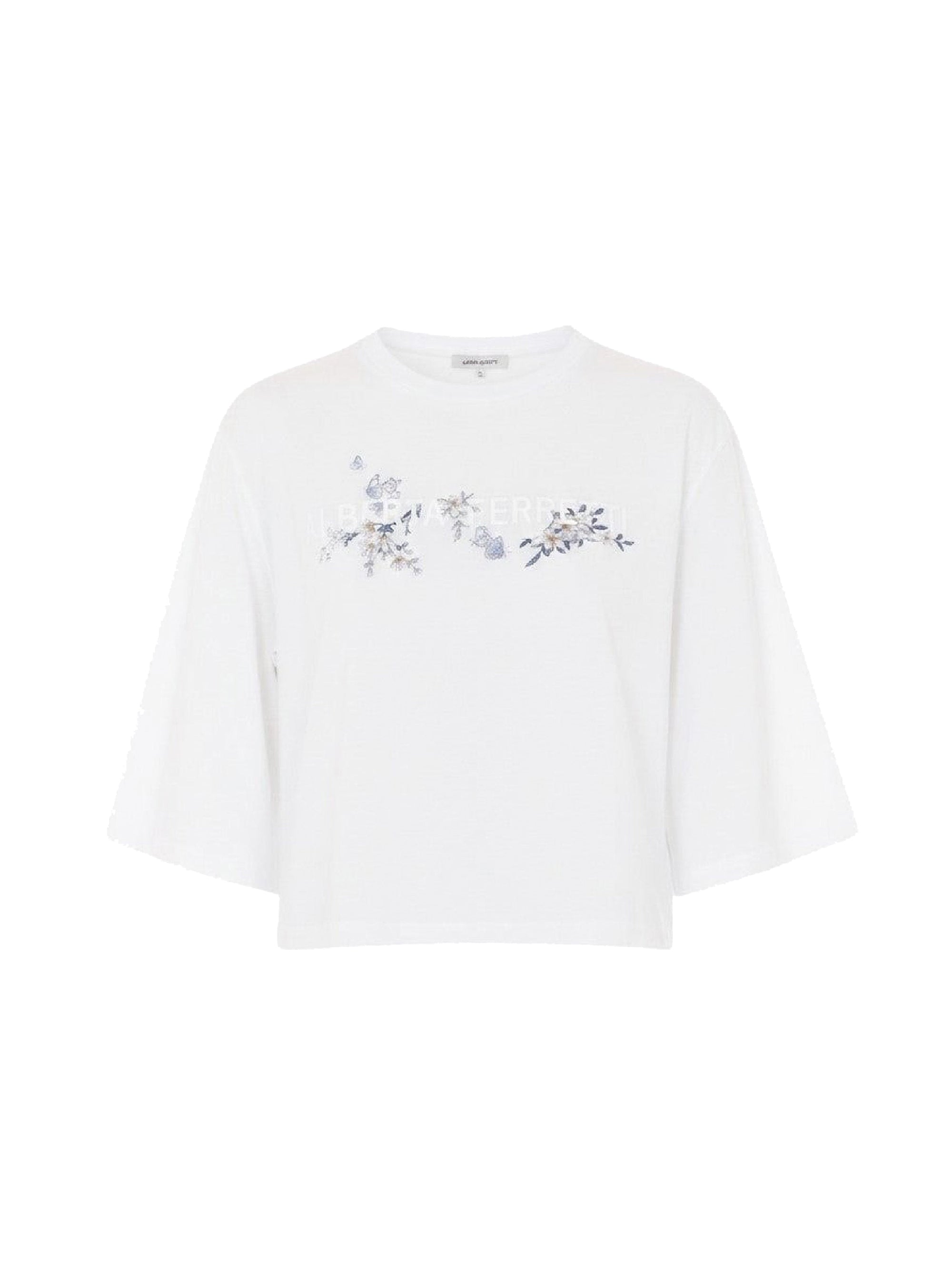 T-shirt avec broderie florale - White