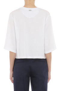 T-shirt avec broderie florale - White