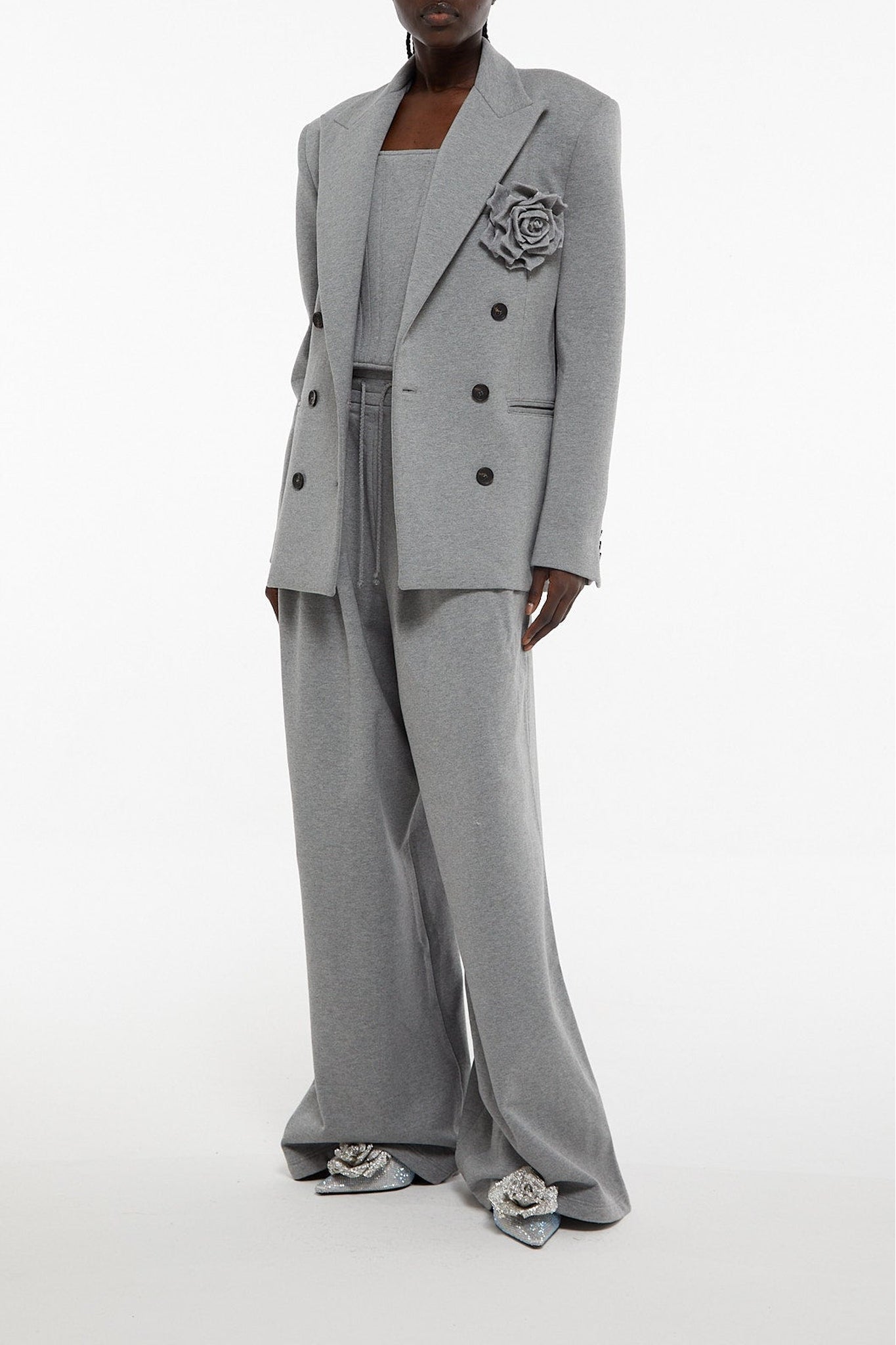 Blazer boxy double boutonnage - Grey