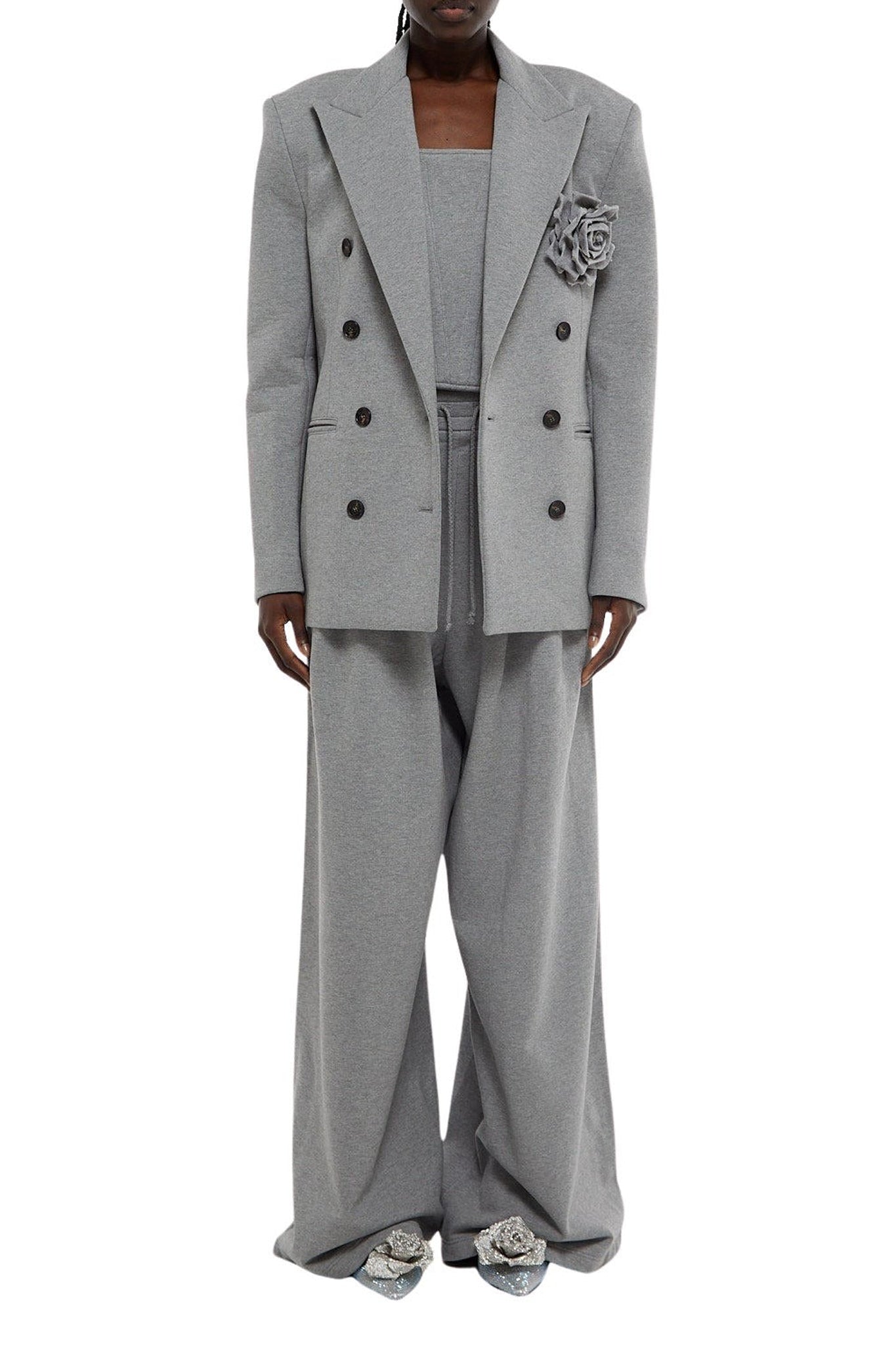 Blazer boxy double boutonnage - Grey