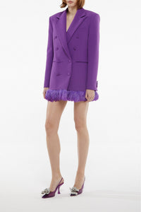 Purple // cady double-breasted boxy blazer