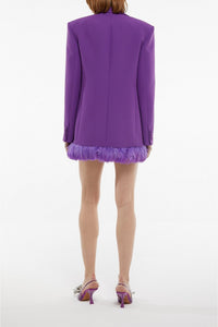 Purple // cady double-breasted boxy blazer