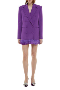 Purple // cady double-breasted boxy blazer