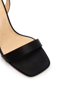 Wonder Tulip 110 silk sandals with rhinestone embellishments - Black