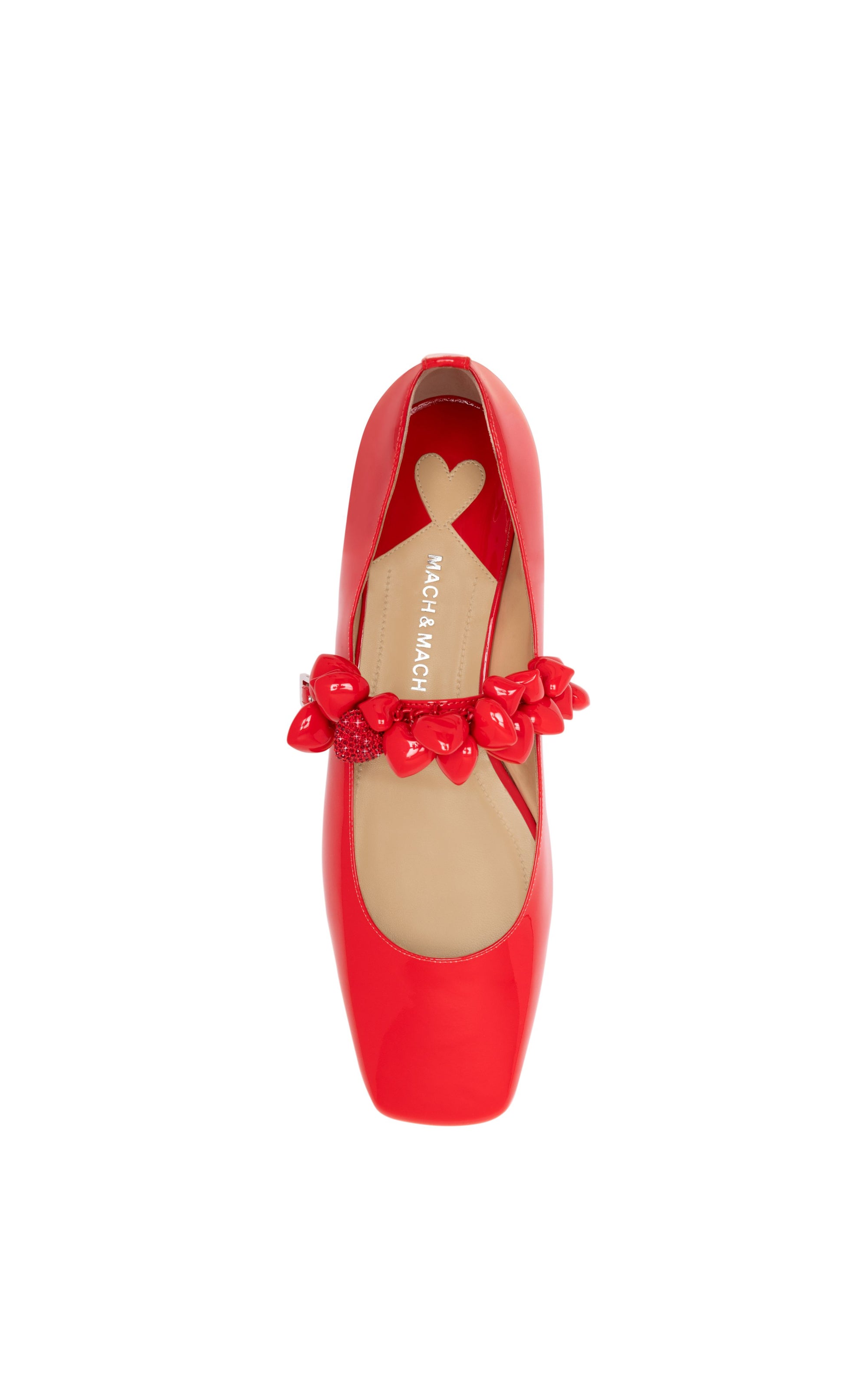 Puffy Heart ballerinas in patent leather - Red