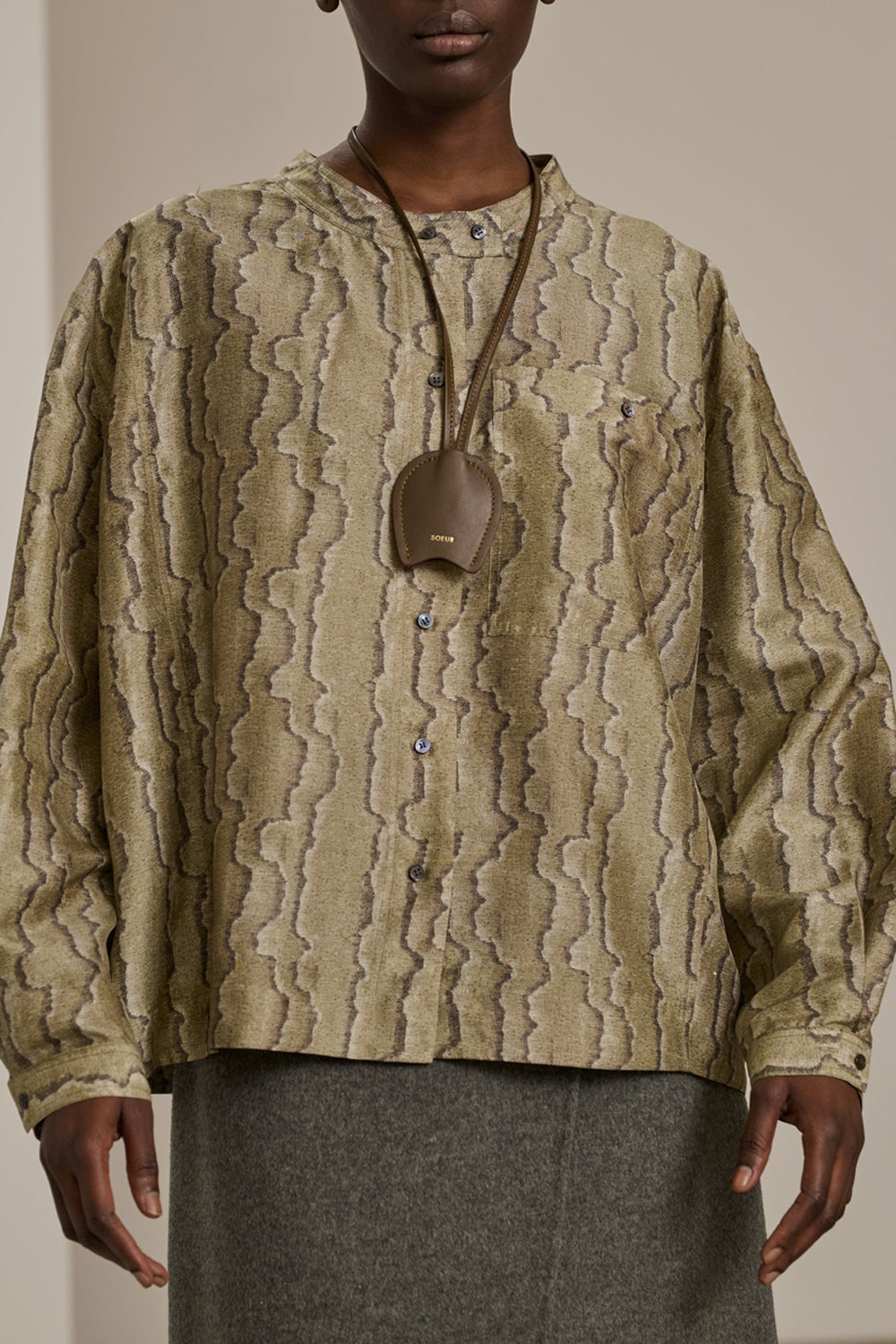GRIS/VERT BLOUSE CHYPRE