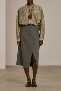 GRIS/VERT BLOUSE CHYPRE