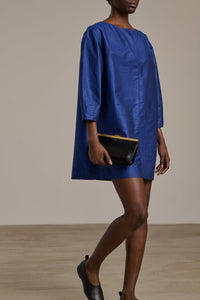 BLEU VIF ROBE CHAINE & TRAME CYBELE