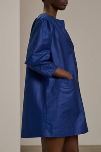 BLEU VIF ROBE CHAINE & TRAME CYBELE