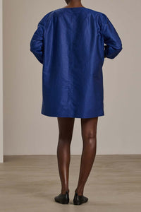 BLEU VIF ROBE CHAINE & TRAME CYBELE