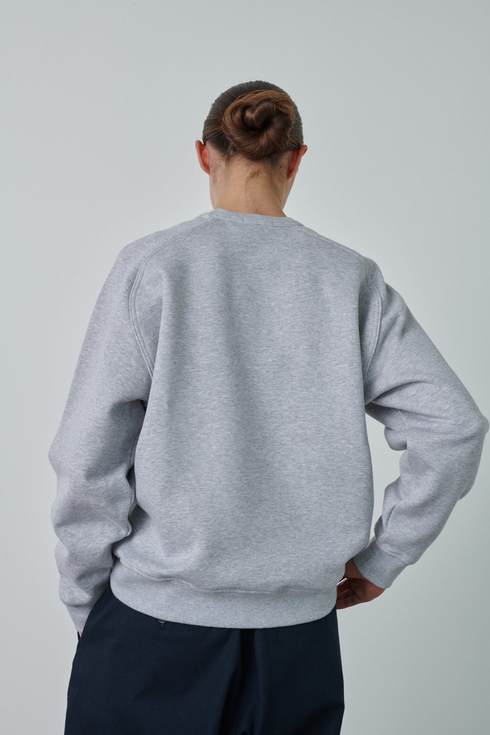 GRIS CHINE _ Sweat Thibault en coton - Gris chine