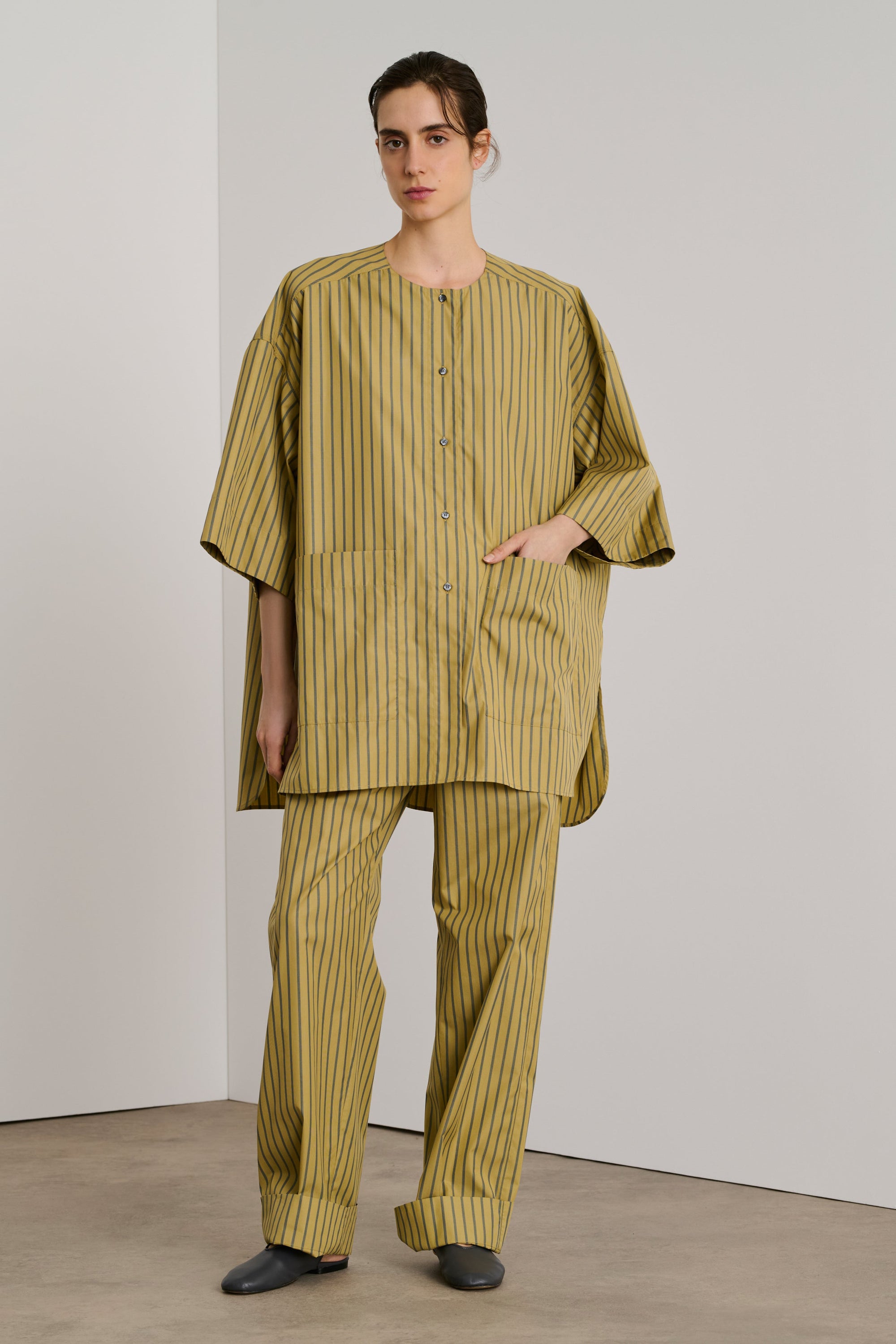 OCRE/VERT BLOUSE DIVA