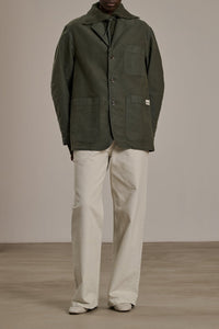 Alphonse cotton canvas jacket - Grey Blue