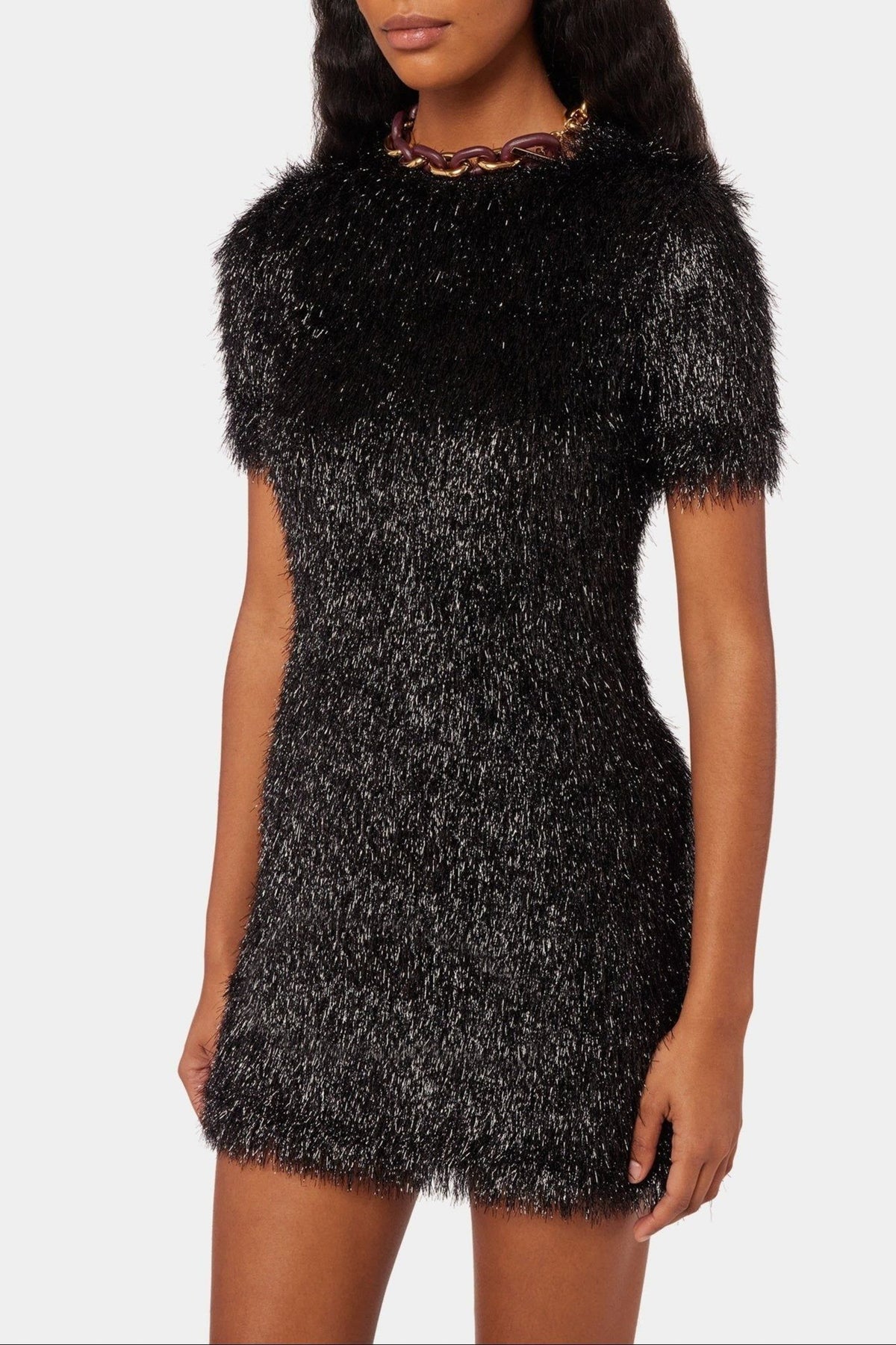 Robe courte à détail "eight PR" - Black