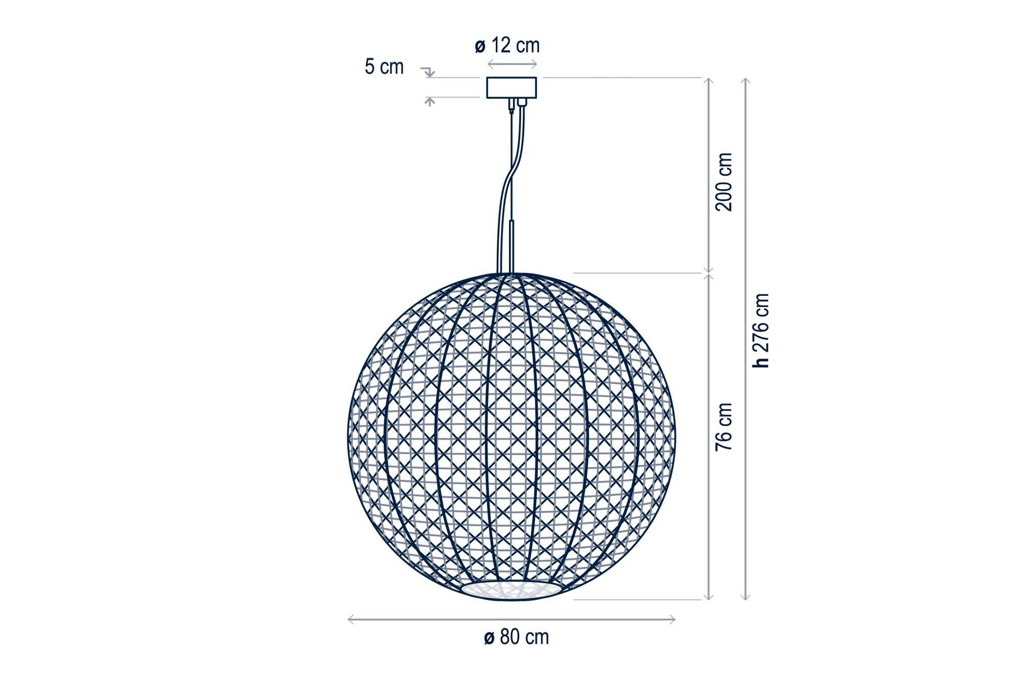 LUSTRE NANS SPHERE S/80 RED OUTDOOR